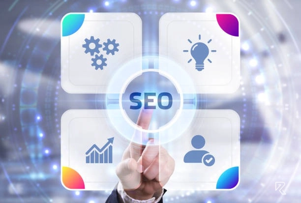 A search SEO consultant analyzing keyword data and website performance for optimization.